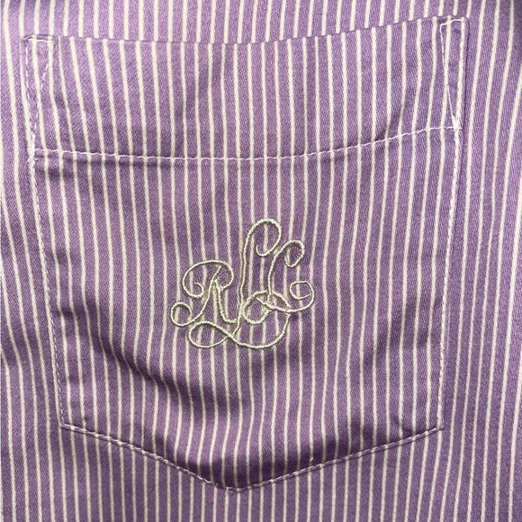 Lauren Ralph Lauren Purple Striped Pajama Set - Picture 11 of 11